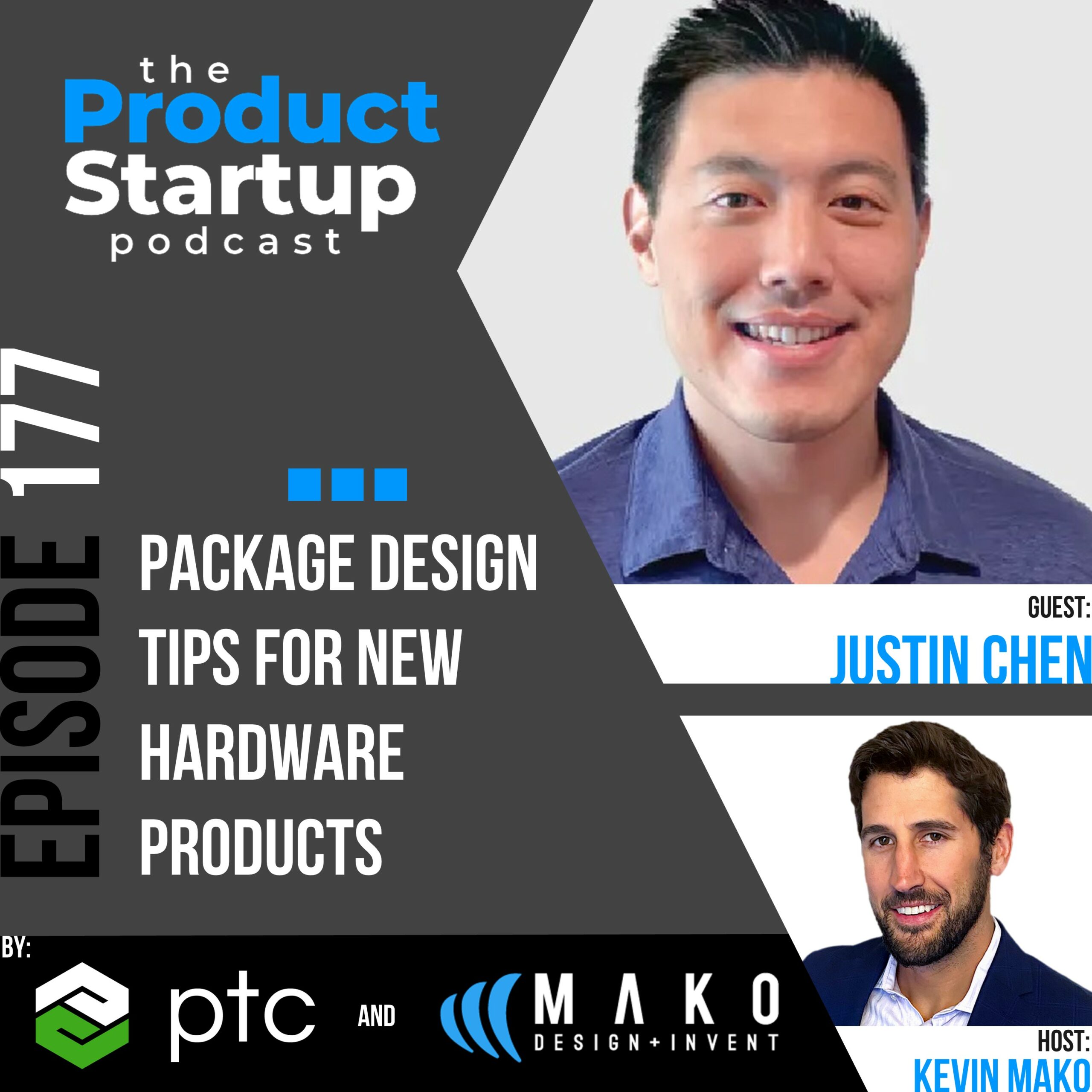 177: Package Design Tips for New Hardware Products Podcast cover for Episode 177 about package Design for Hardware Products