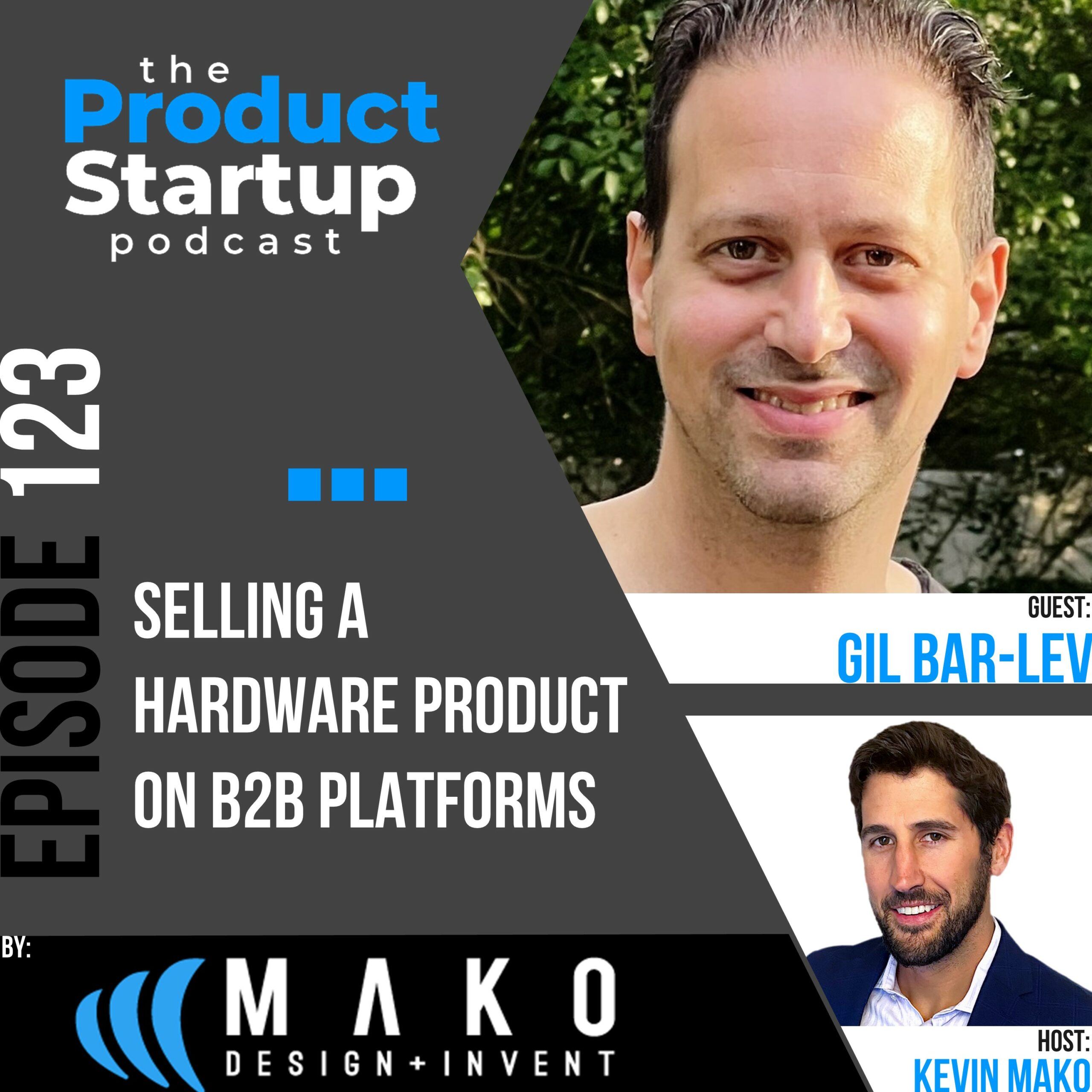 Podcast cover for Episode 123 about sell Products Through B2B Platforms