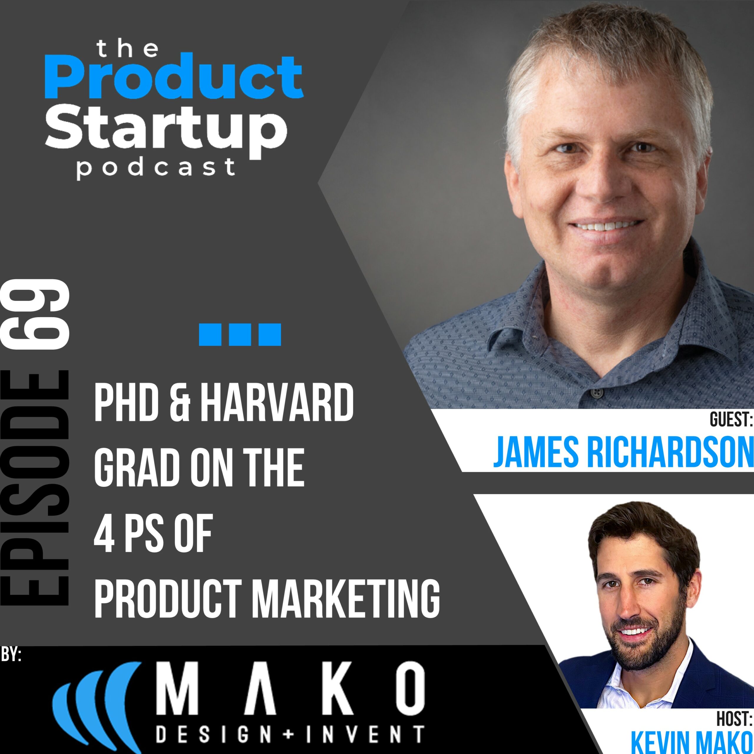 Podcast cover for Episode 69 about apply the 4 Ps to Product Marketing