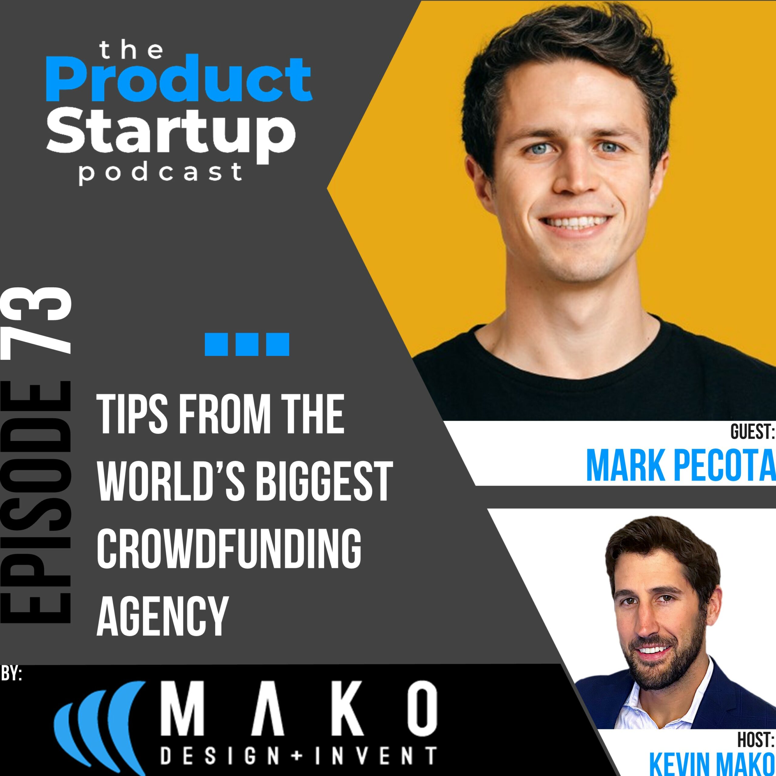 Podcast cover for Episode 73 about build a Winning Crowdfunding Campaign