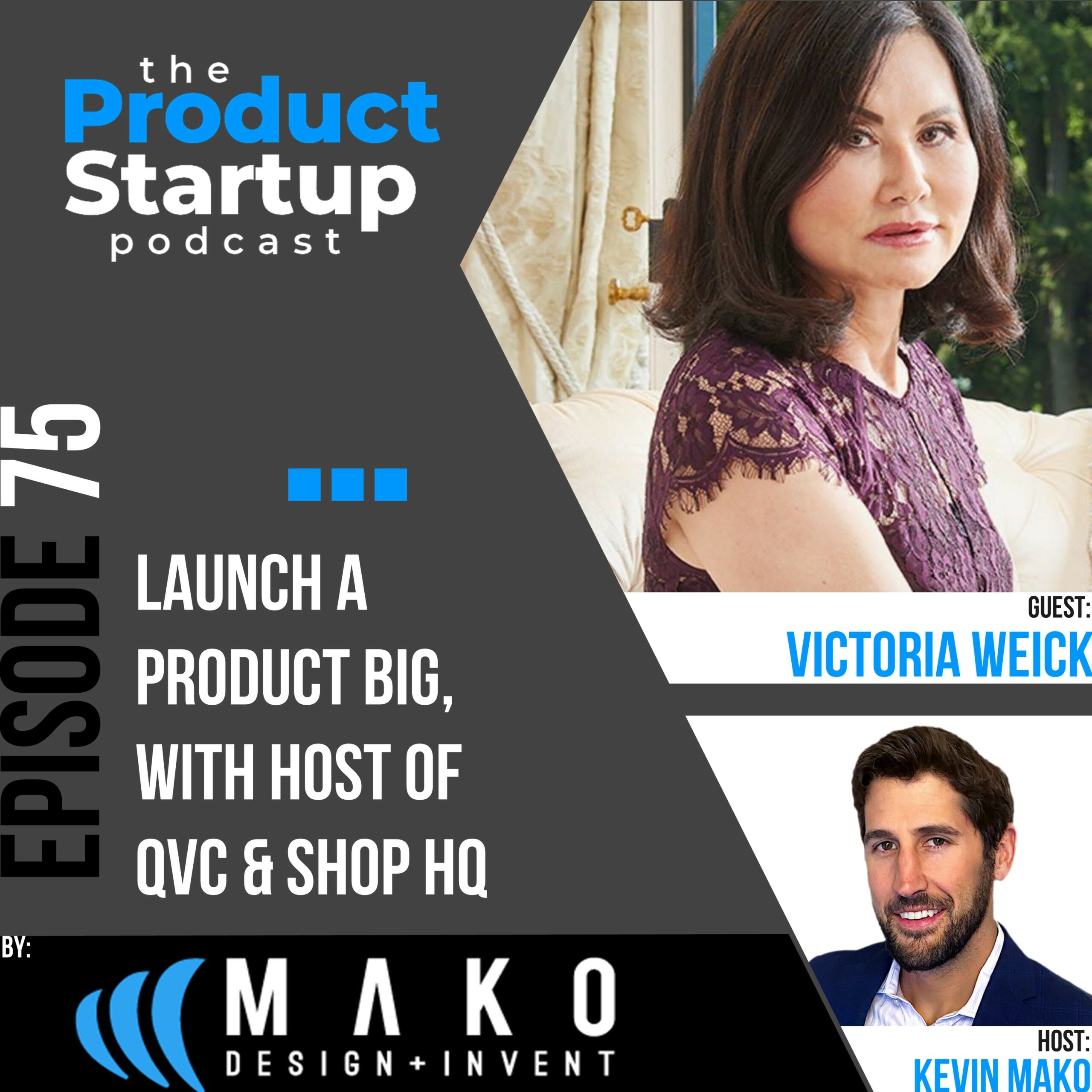 Podcast cover for Episode 75 about launch a Product With a Big Story