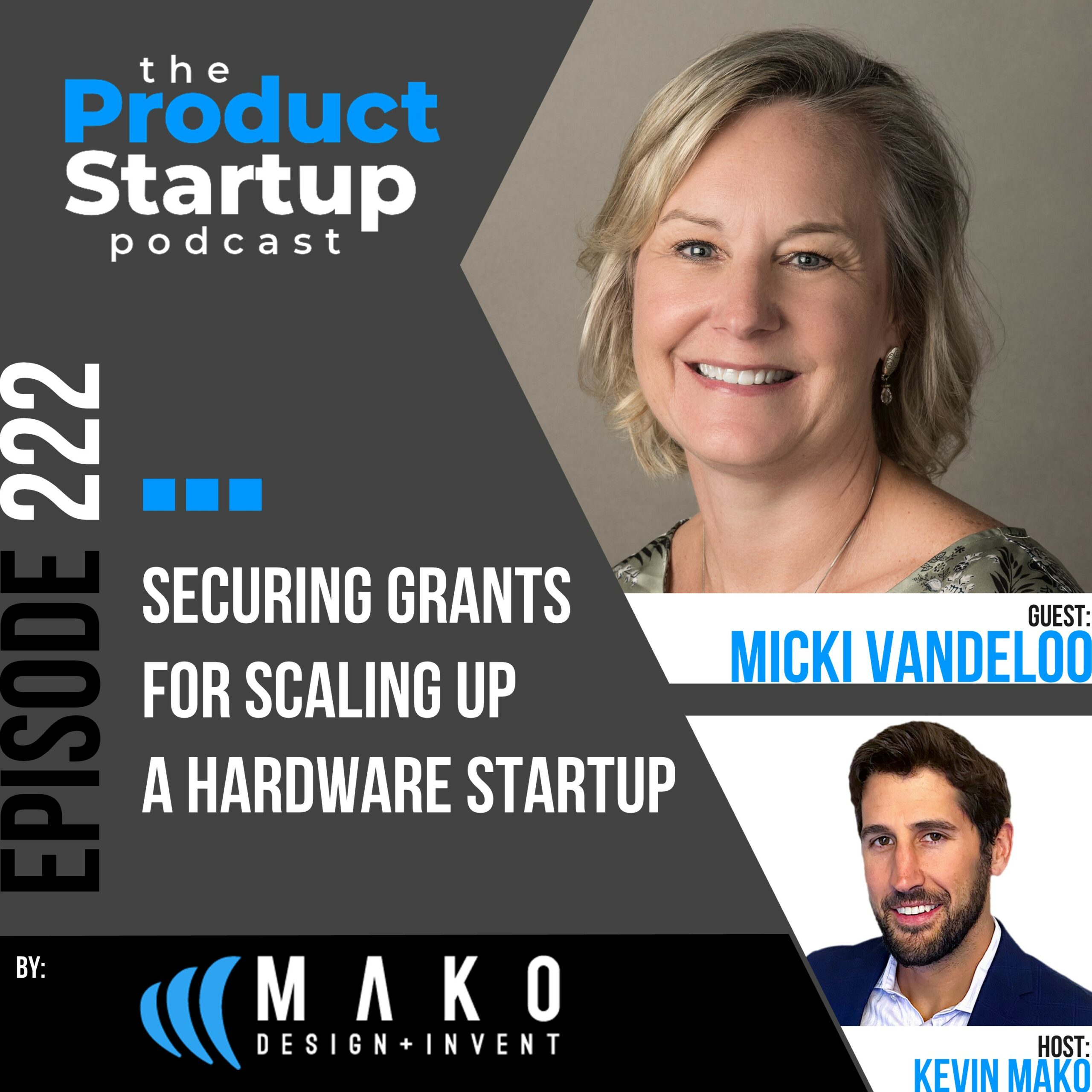 Podcast cover for Episode 222: Win Hardware Startup Grants